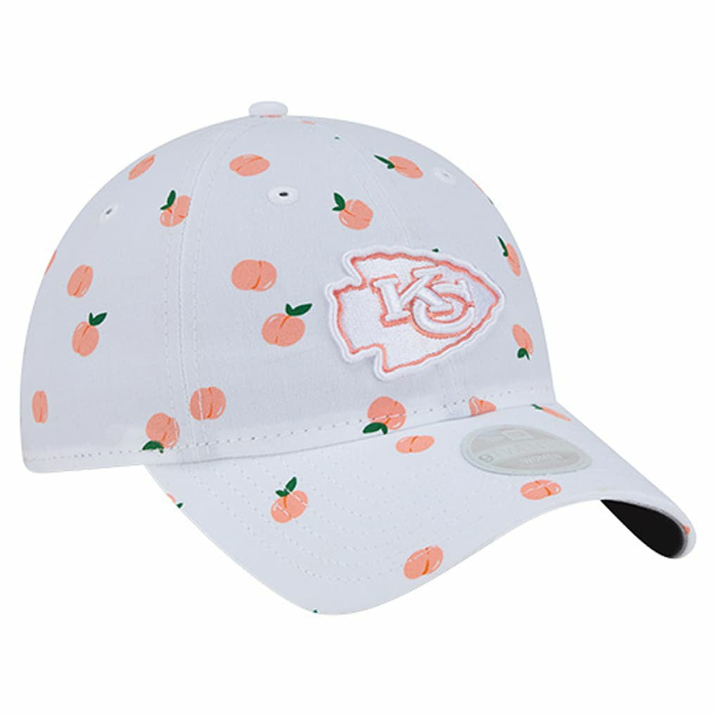 Kansas City Chiefs New Era Women's Fruit Pattern 9TWENTY Adjustable Hat - White Hats