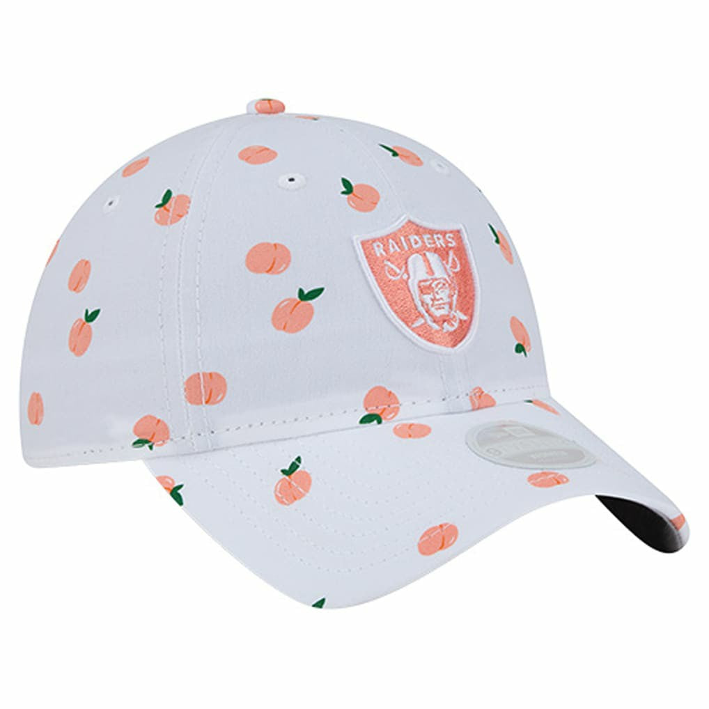 Las Vegas Raiders New Era Women's Fruit Pattern 9TWENTY Adjustable Hat - White Hats