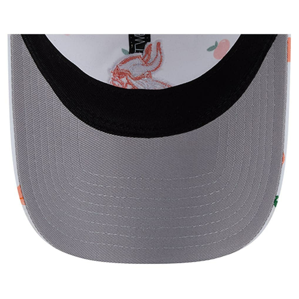 Minnesota Vikings New Era Women's Fruit Pattern 9TWENTY Adjustable Hat - White Hats