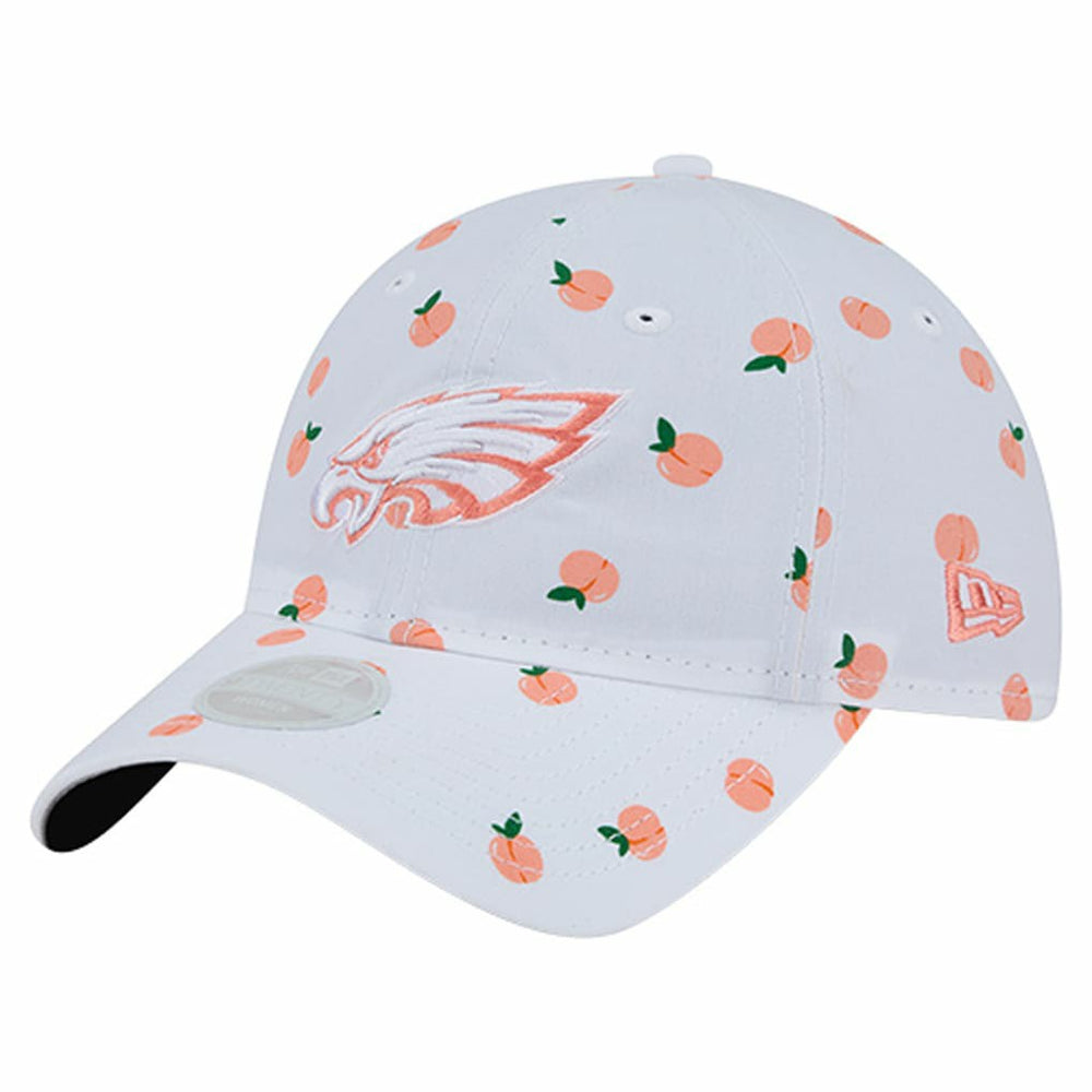 Philadelphia Eagles New Era Women's Fruit Pattern 9TWENTY Adjustable Hat - White Hats