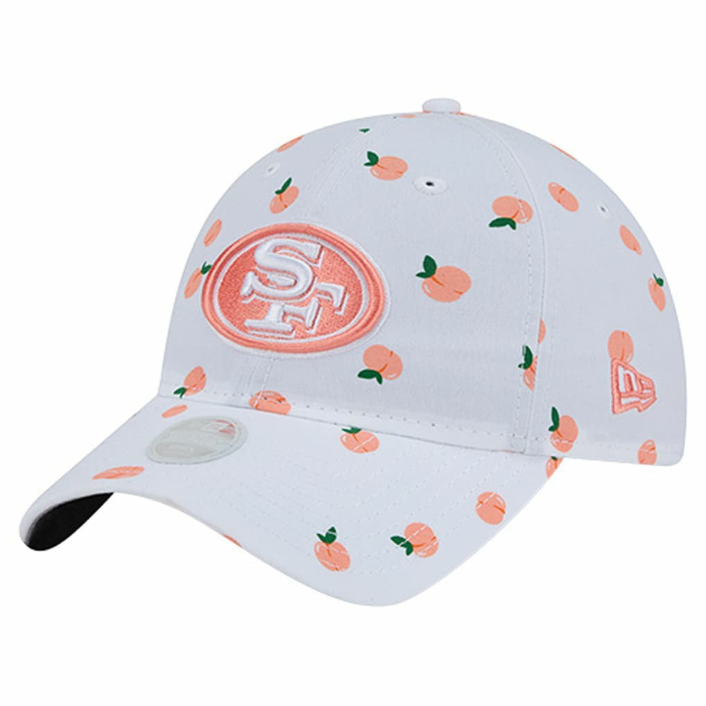 San Francisco 49ers New Era Women's Fruit Pattern 9TWENTY Adjustable Hat - White Hats