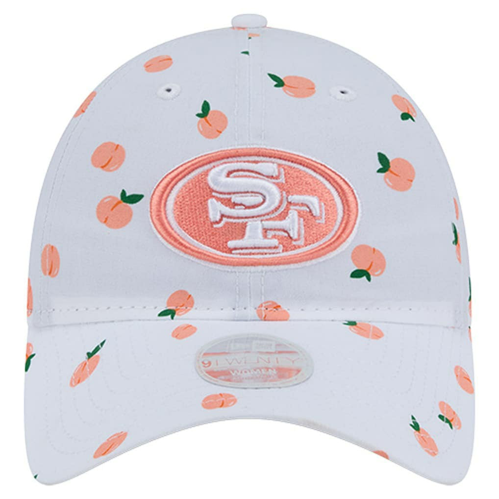 San Francisco 49ers New Era Women's Fruit Pattern 9TWENTY Adjustable Hat - White Hats