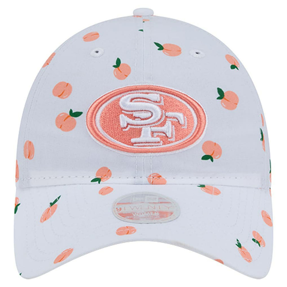 San Francisco 49ers New Era Women's Fruit Pattern 9TWENTY Adjustable Hat - White Hats