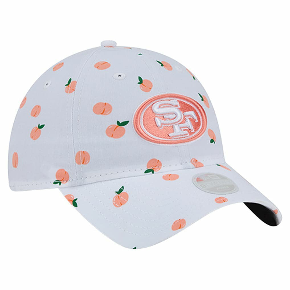 San Francisco 49ers New Era Women's Fruit Pattern 9TWENTY Adjustable Hat - White Hats