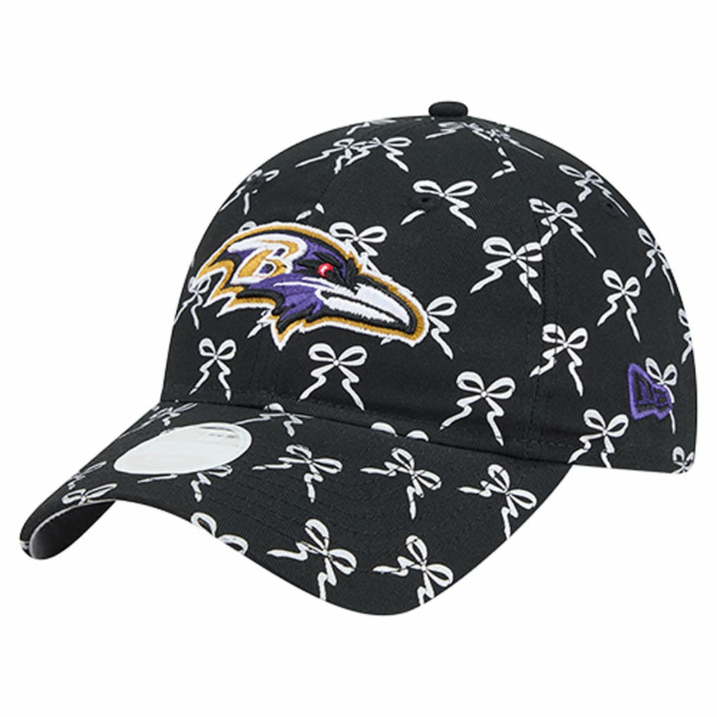 Baltimore Ravens New Era Women's Ribbon 9TWENTY Adjustable Hat - Black Hats