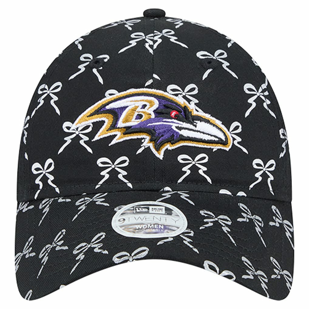 Baltimore Ravens New Era Women's Ribbon 9TWENTY Adjustable Hat - Black Hats