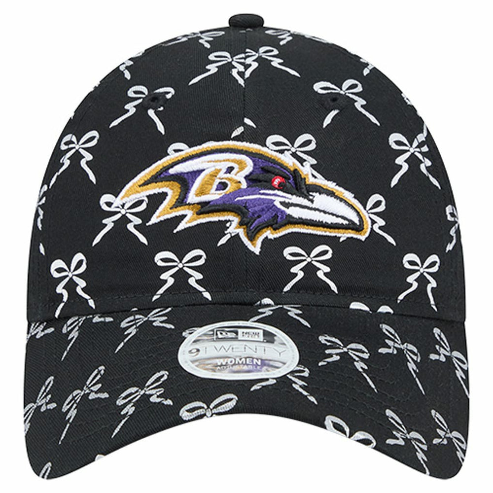 Baltimore Ravens New Era Women's Ribbon 9TWENTY Adjustable Hat - Black Hats