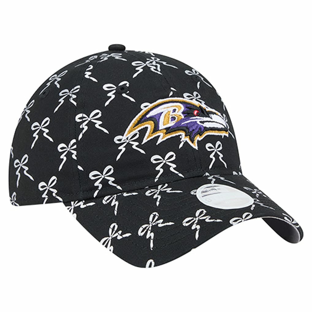 Baltimore Ravens New Era Women's Ribbon 9TWENTY Adjustable Hat - Black Hats