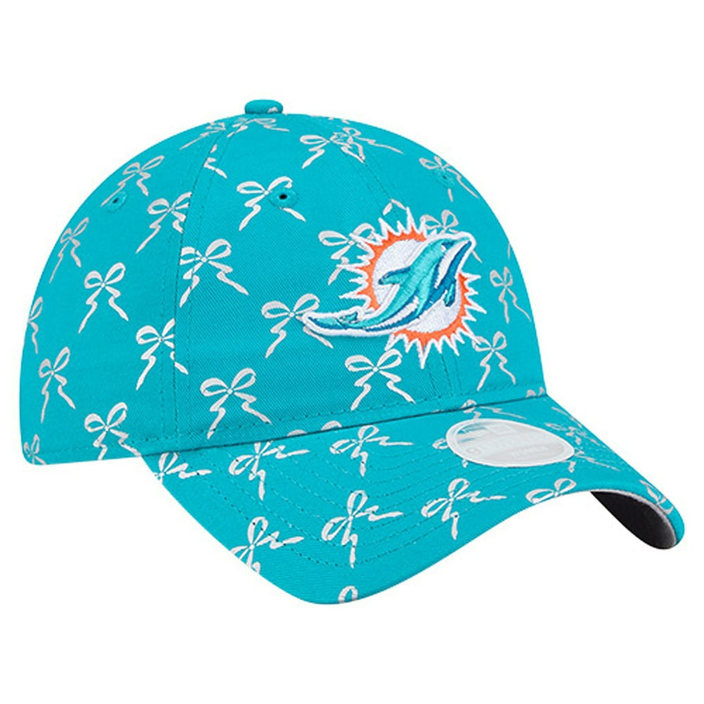 Miami Dolphins New Era Women's Ribbon 9TWENTY Adjustable Hat - Aqua Hats