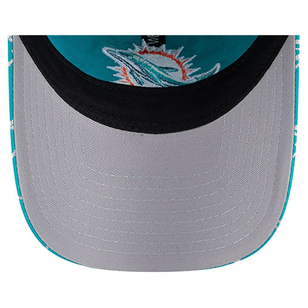 Miami Dolphins New Era Women's Ribbon 9TWENTY Adjustable Hat - Aqua Hats
