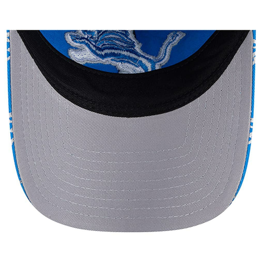Detroit Lions New Era Women's Ribbon 9TWENTY Adjustable Hat - Blue Hats