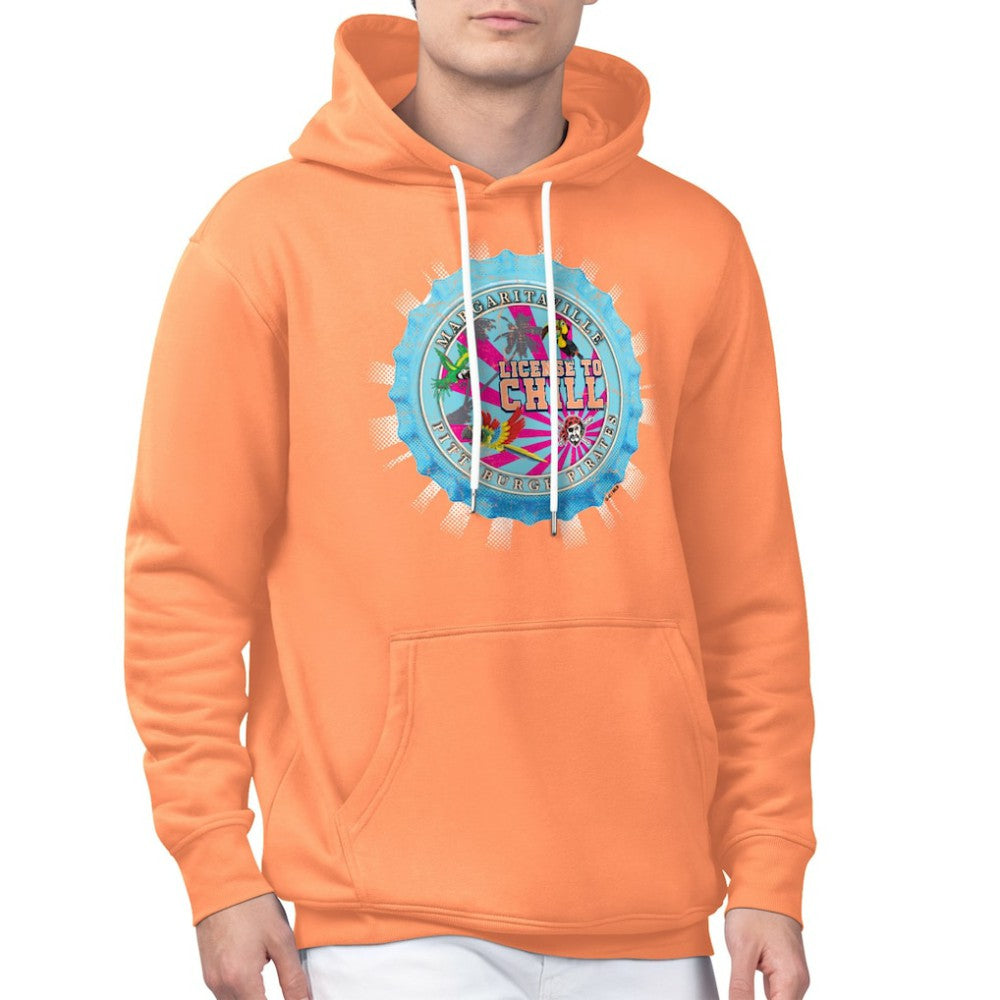 Pittsburgh Pirates Margaritaville Chill Bottle Cap Fleece Pullover Hoodie - Orange Hoodies
