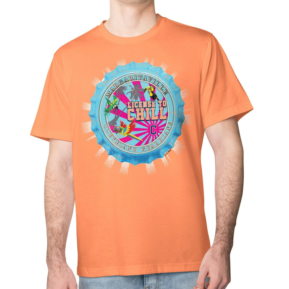 Cleveland Guardians Margaritaville Chill Bottle Cap Classic T-Shirt - Orange T-shirts