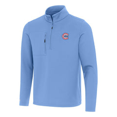 Chicago Cubs Antigua Alternate Logo Insider Quarter-Zip Pullover - Powder Blue Pullover