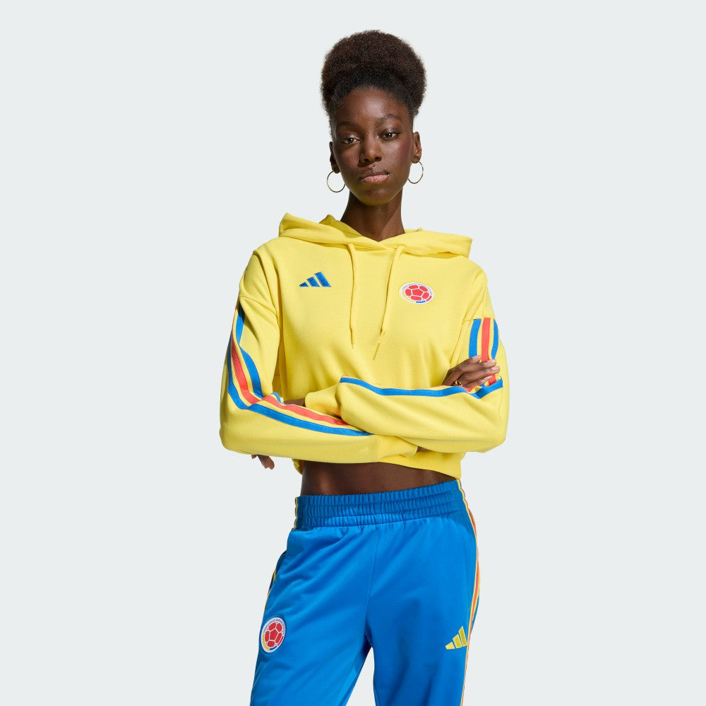 Colombia National Team Women's FIFA x World Cup Alphaskin Cropped Hoodie Yellow - Adidas outlet