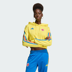 Colombia National Team Women's FIFA x World Cup Alphaskin Cropped Hoodie Yellow - Adidas outlet