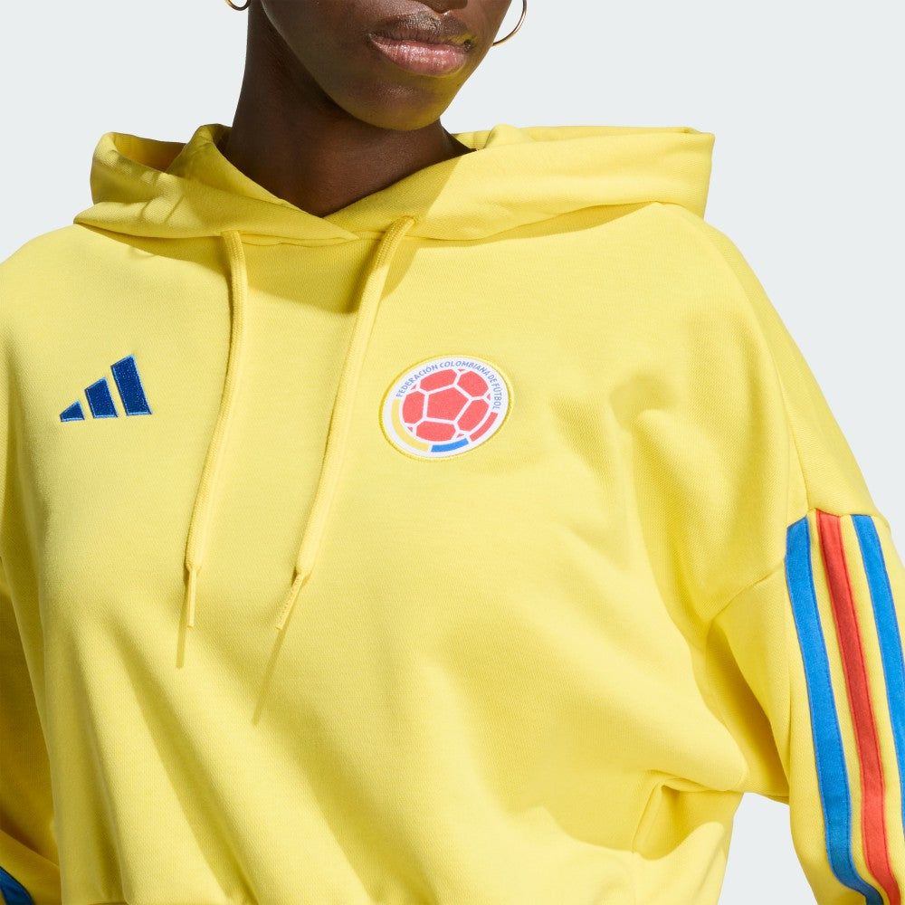 Colombia National Team Women's FIFA x World Cup Alphaskin Cropped Hoodie Yellow - Adidas outlet