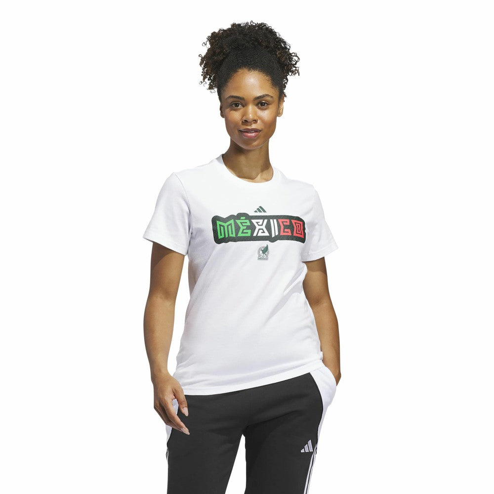 Mexico National Team Women's Jersey Hook T-Shirt White - Adidas
