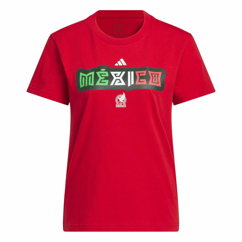 Mexico National Team Women's Jersey Hook T-Shirt Red - Adidas discount