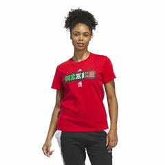 Mexico National Team Women's Jersey Hook T-Shirt Red - Adidas discount