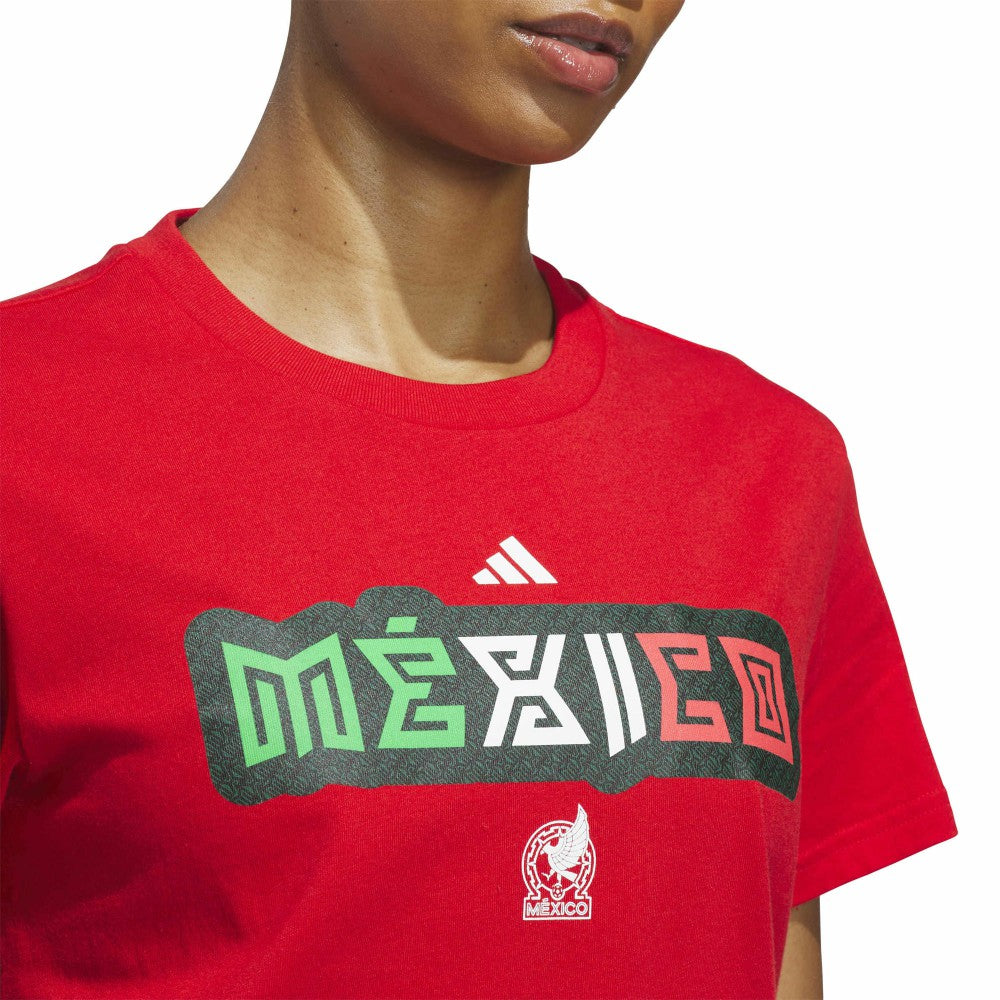 Mexico National Team Women's Jersey Hook T-Shirt Red - Adidas discount