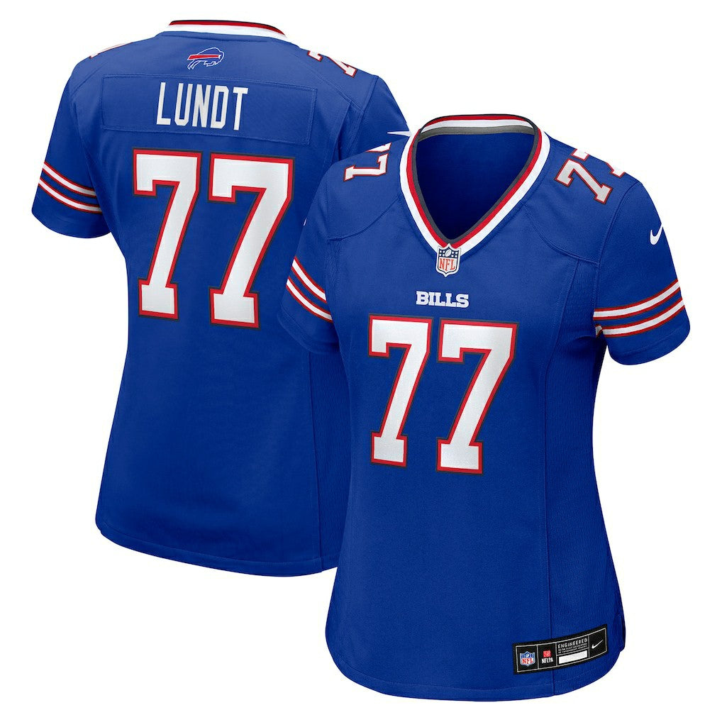 Chase Lundt Buffalo Bills Women's Team Game Jersey - Royal Jerseys