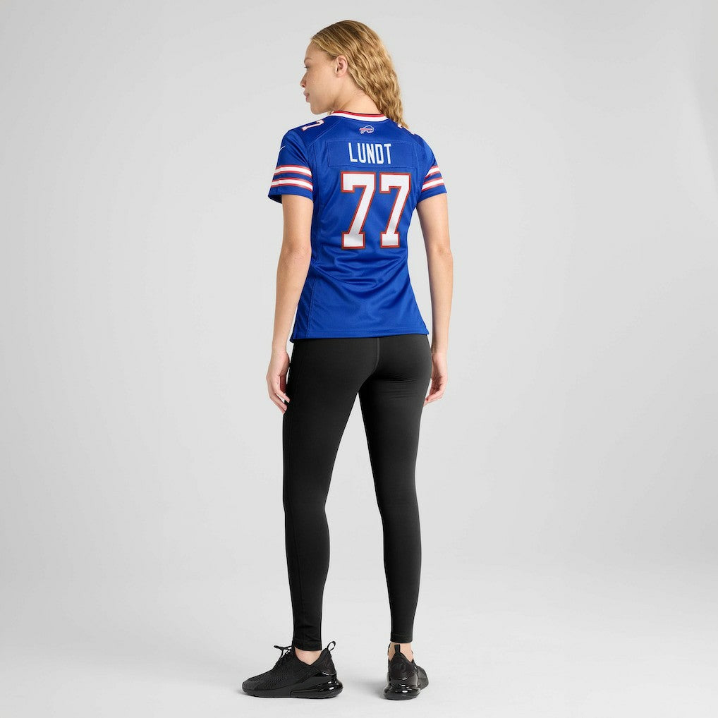 Chase Lundt Buffalo Bills Women's Team Game Jersey - Royal Jerseys