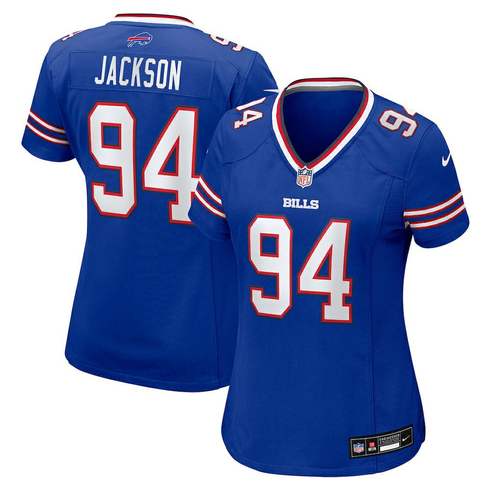 Landon Jackson Buffalo Bills Women's Team Game Jersey - Royal Jerseys