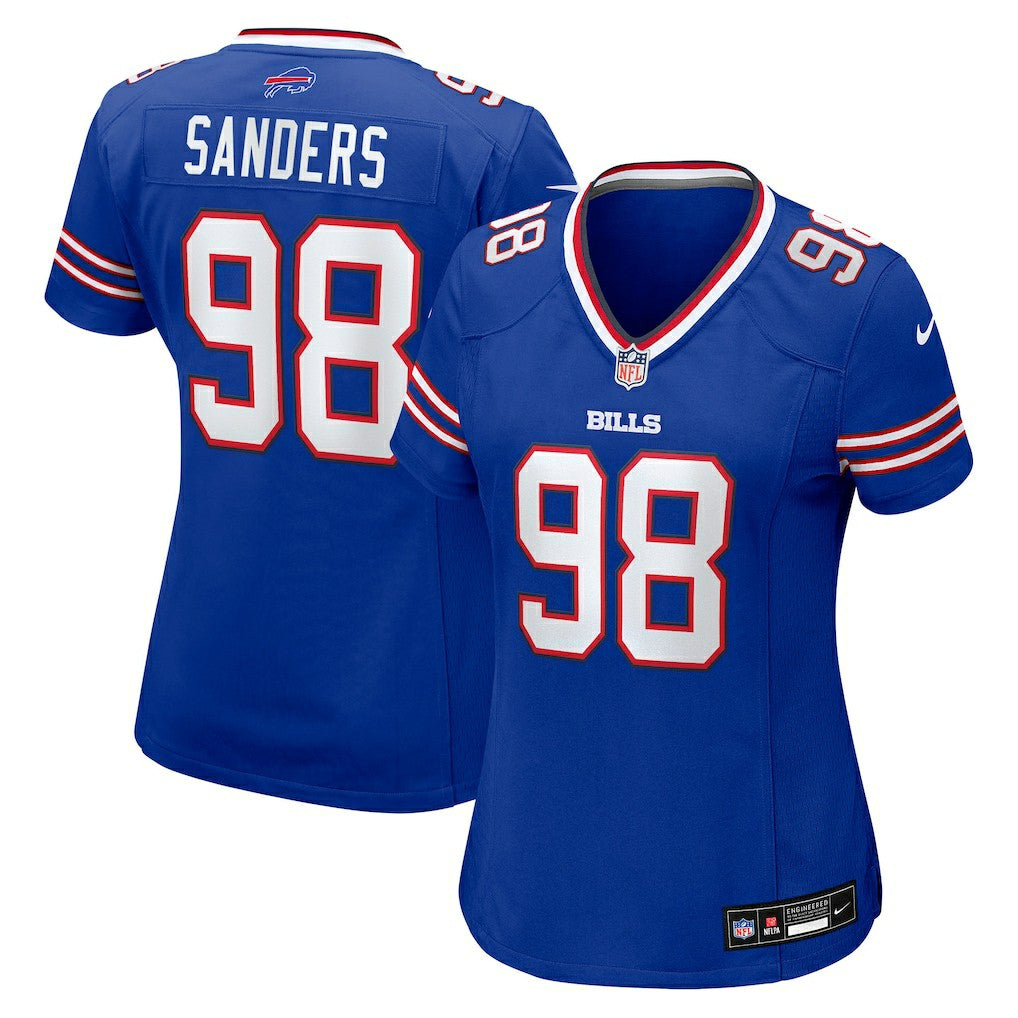 T.J. Sanders Buffalo Bills Women's Team Game Jersey - Royal Jerseys
