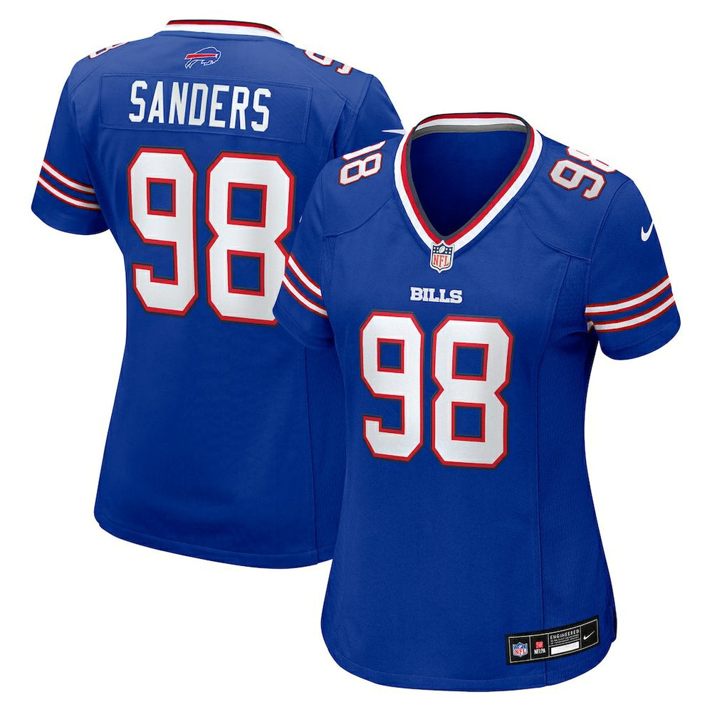 T.J. Sanders Buffalo Bills Women's Team Game Jersey - Royal Jerseys