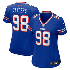 T.J. Sanders Buffalo Bills Women's Team Game Jersey - Royal Jerseys
