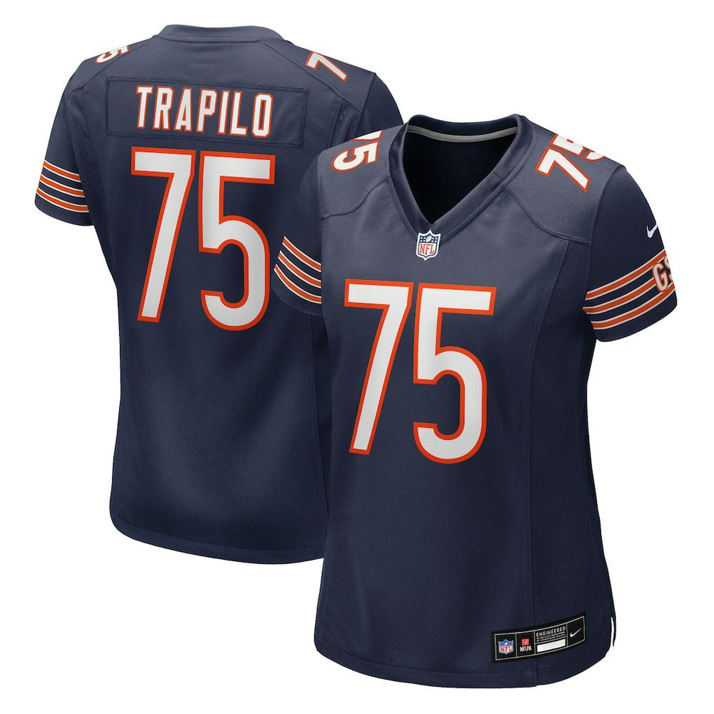 Ozzy Trapilo Chicago Bears Women's Team Game Jersey - Navy Jerseys