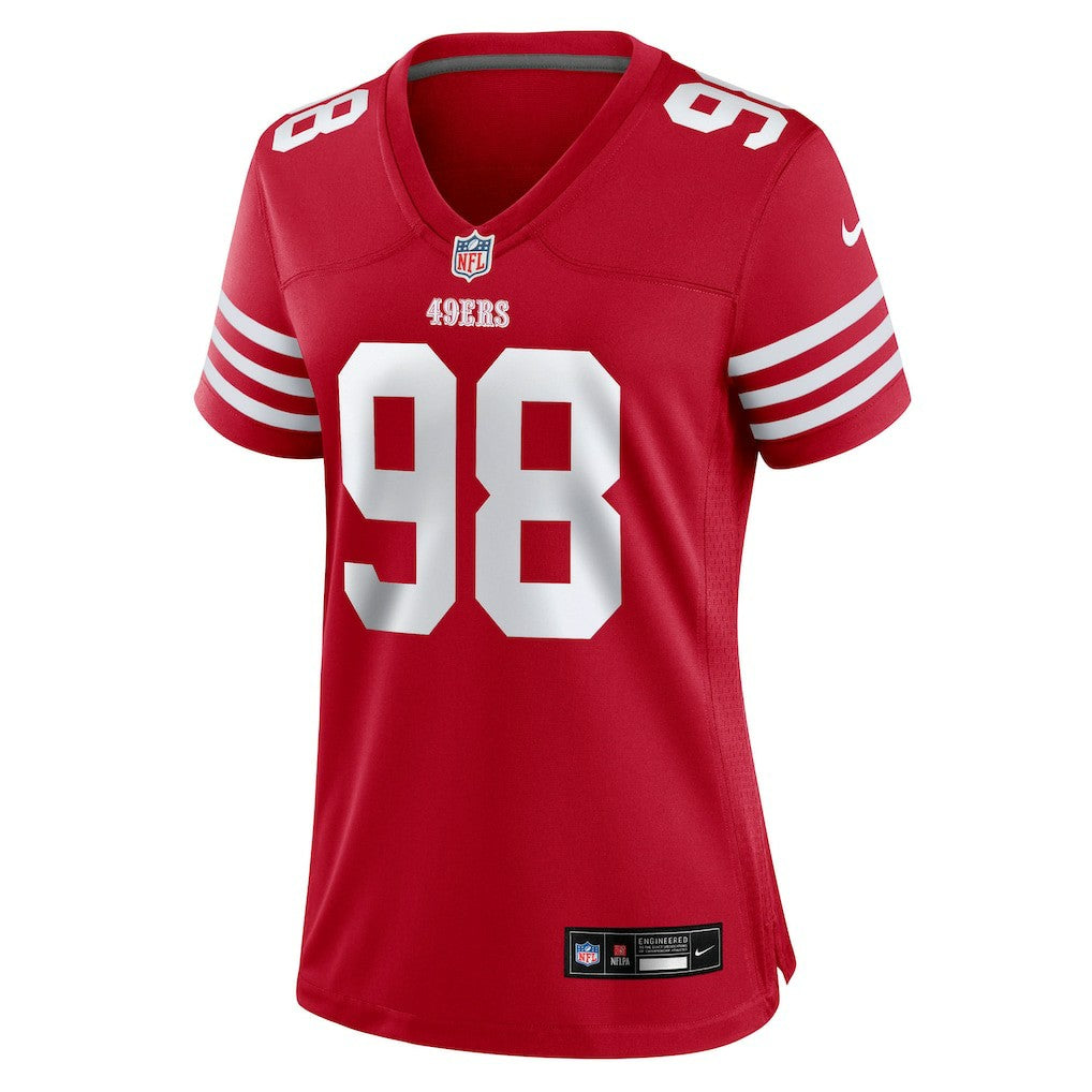 Mykel Williams San Francisco 49ers Women's Team Game Jersey - Scarlet Jerseys