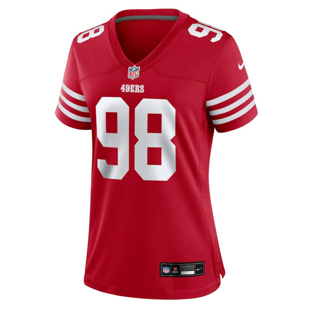 Mykel Williams San Francisco 49ers Women's Team Game Jersey - Scarlet Jerseys