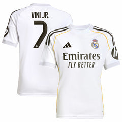 Vini Jr. Real Madrid Youth 2025/26 Home Replica Jersey White - Adidas online