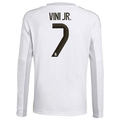 Vini Jr. Real Madrid Youth 2025/26 Home Replica Long Sleeve Jersey White - Adidas discount