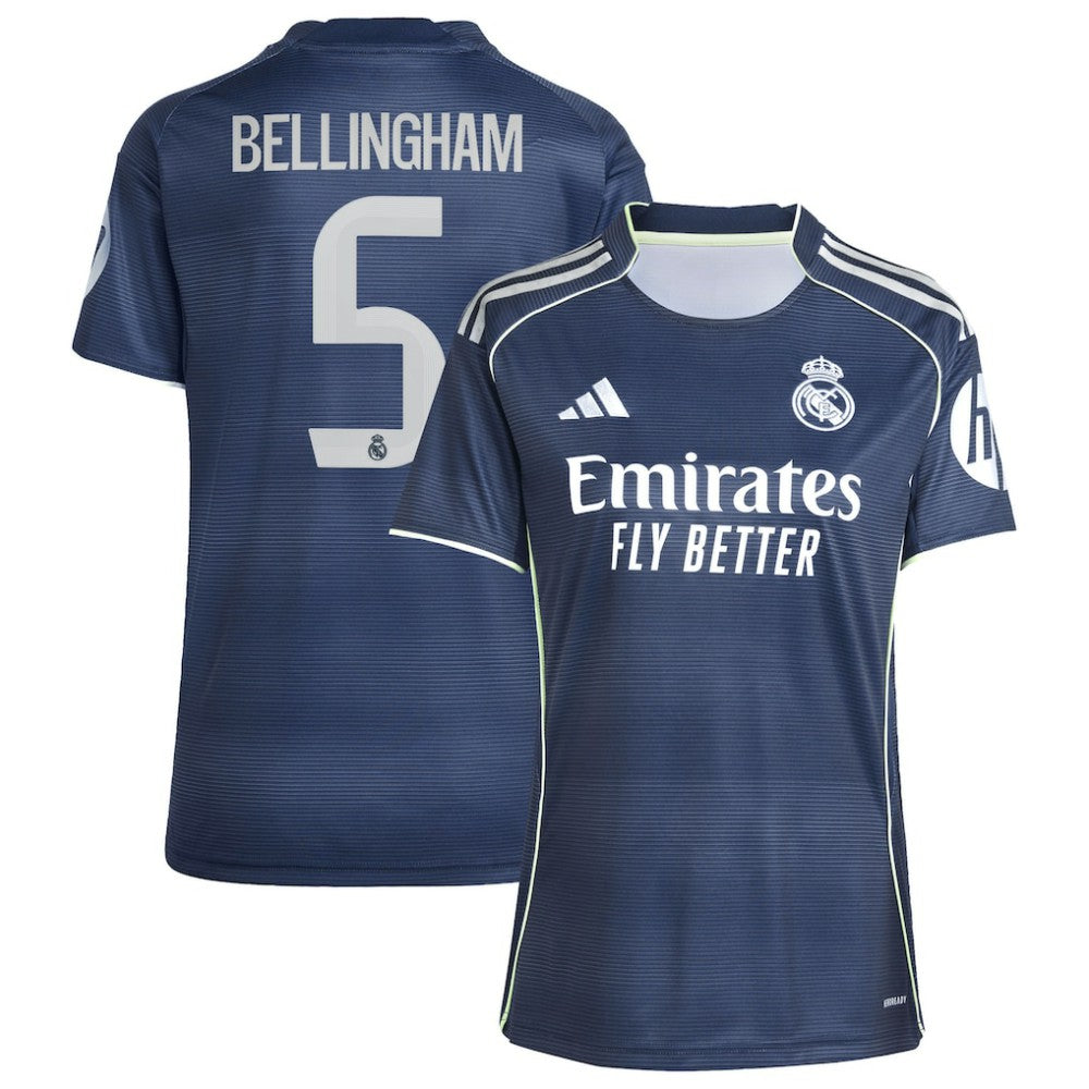 Jude Bellingham Real Madrid Women's 2025/26 Away Replica Player Jersey Blue - Adidas outlet