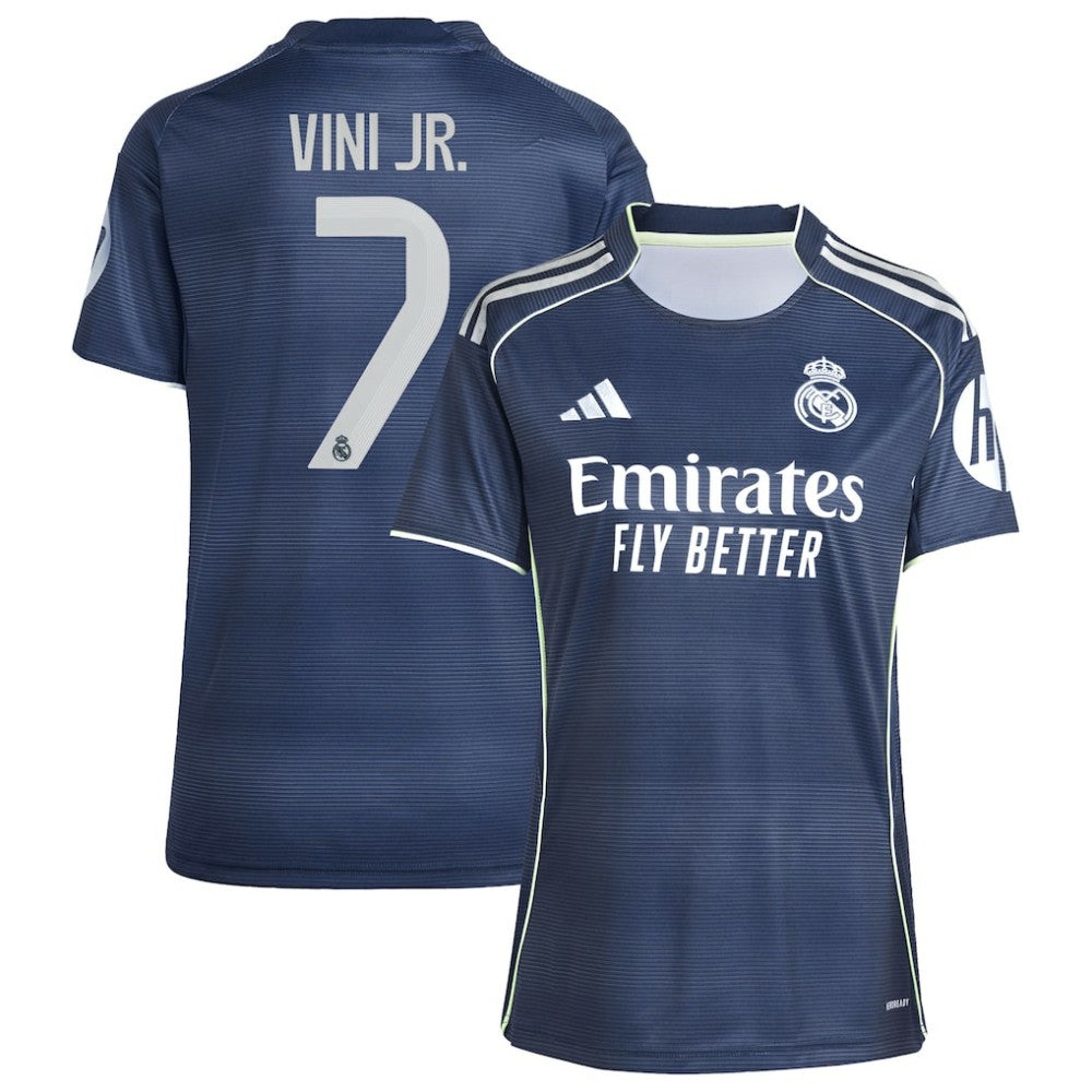 Vini Jr. Real Madrid Women's 2025/26 Away Replica Player Jersey Blue - Adidas on sale