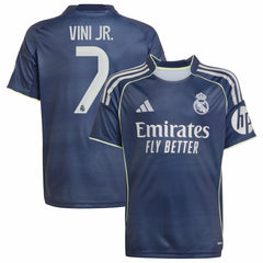 Vini Jr. Real Madrid Youth 2025/26 Away Replica Player Jersey Blue - Adidas cheap