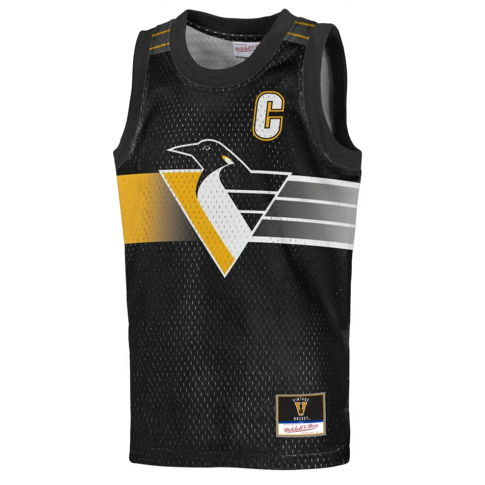 Mario Lemieux Pittsburgh Penguins Mitchell & Ness Youth Maxxed Out Fashion Basketball Jersey - Black | US 203133396