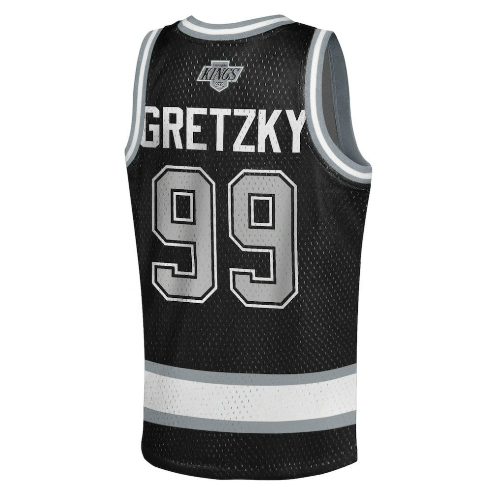 Wayne Gretzky Los Angeles Kings Mitchell & Ness Youth Maxxed Out Fashion Basketball Jersey - Black | US 203133397