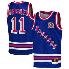 Mark Messier New York Rangers Mitchell & Ness Youth Maxxed Out Fashion Basketball Jersey - Blue | US 203133398