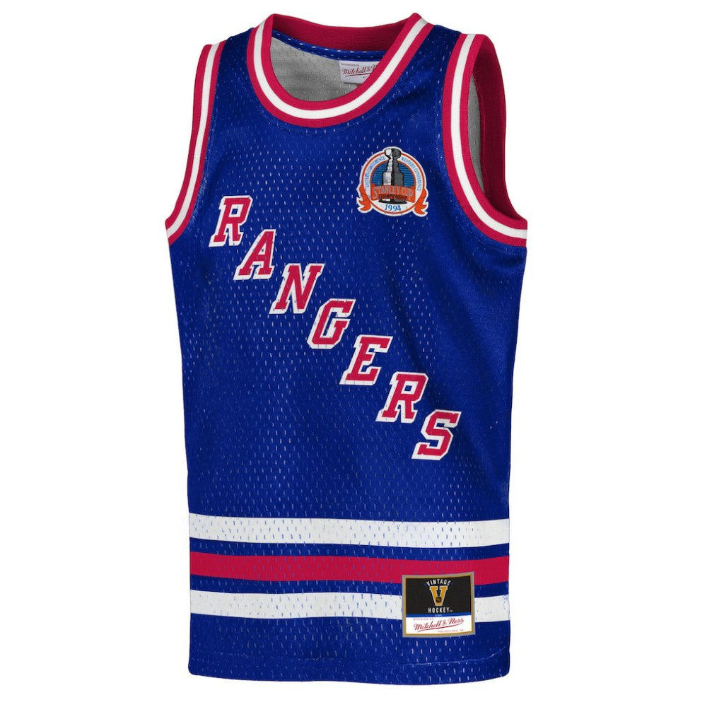 Mark Messier New York Rangers Mitchell & Ness Youth Maxxed Out Fashion Basketball Jersey - Blue | US 203133398