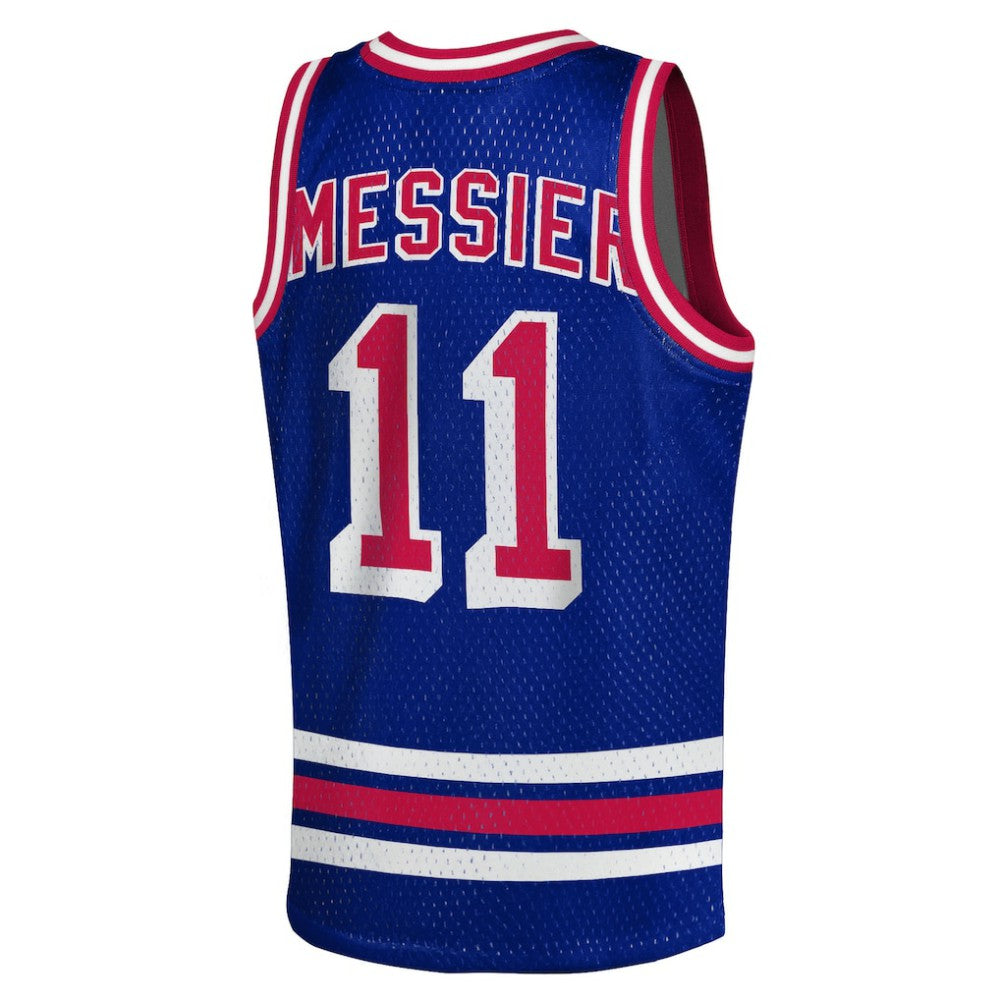 Mark Messier New York Rangers Mitchell & Ness Youth Maxxed Out Fashion Basketball Jersey - Blue | US 203133398