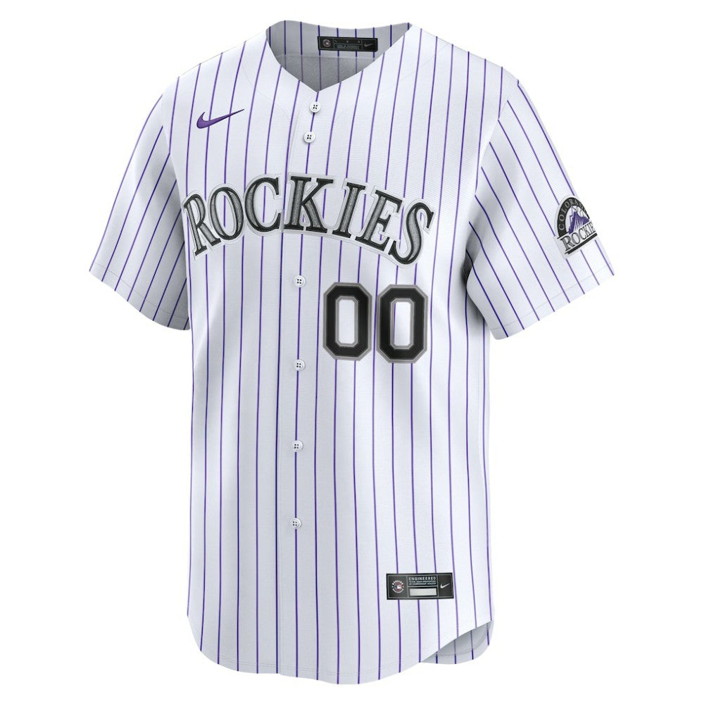 Colorado Rockies Nike Youth Home Custom Limited Jersey - White Jerseys