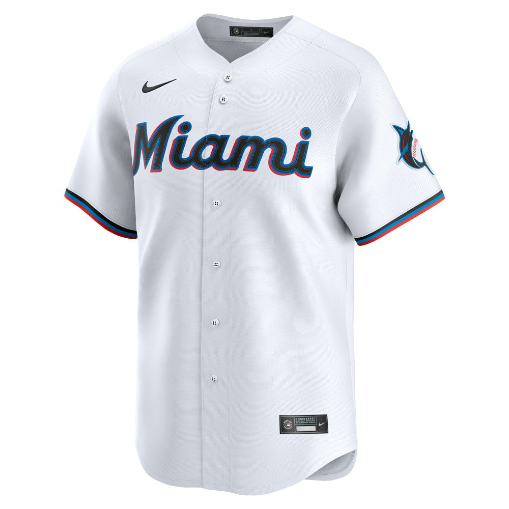 Miami Marlins Nike Youth Home Custom Limited Jersey - White Jerseys