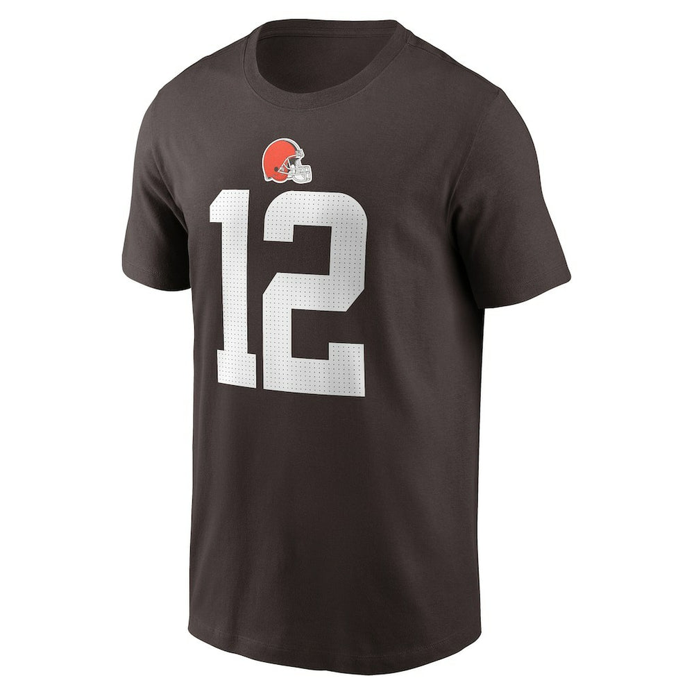 Shedeur Sanders Cleveland Browns 2025 NFL Draft Name & Number T-Shirt - Brown T-shirts