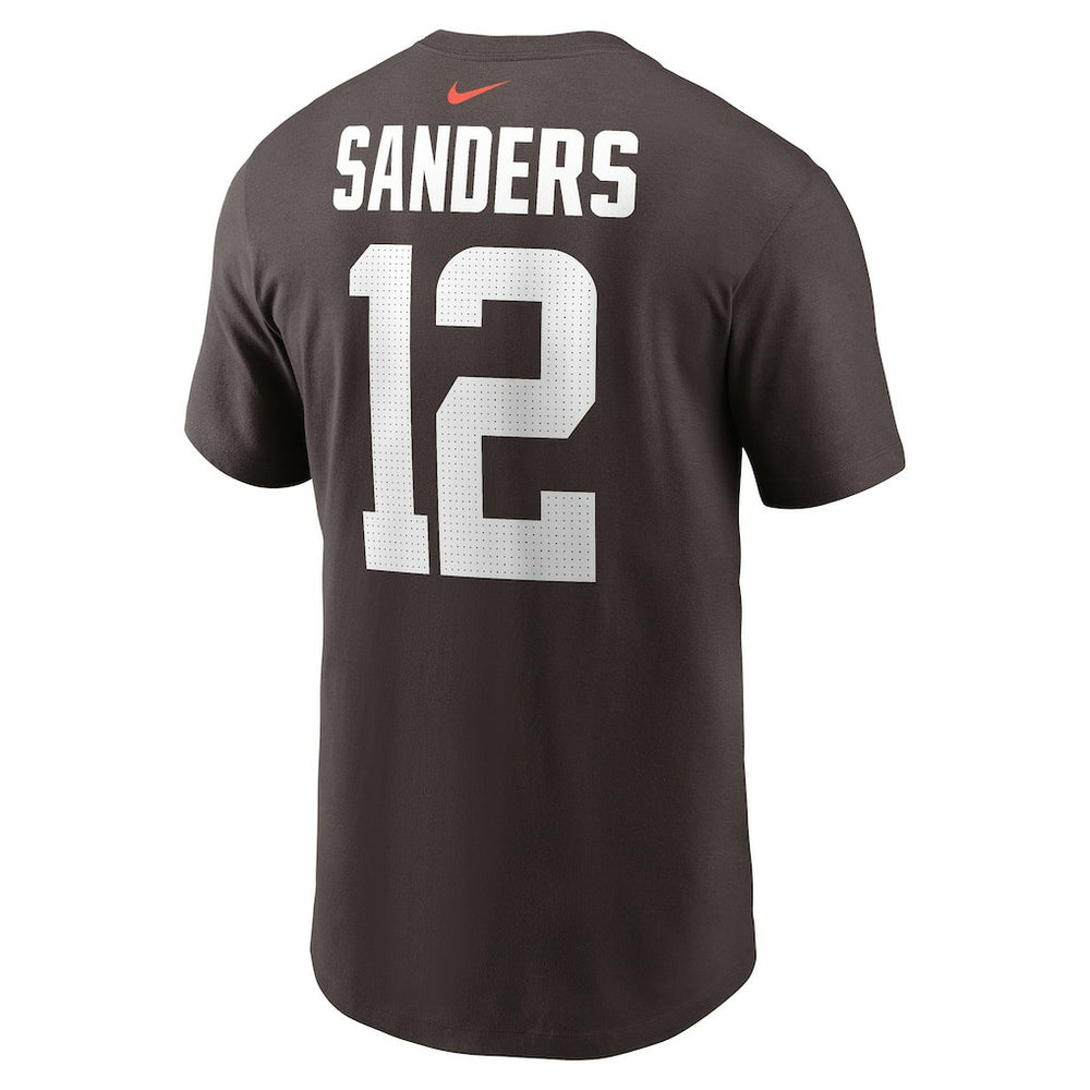 Shedeur Sanders Cleveland Browns 2025 NFL Draft Name & Number T-Shirt - Brown T-shirts