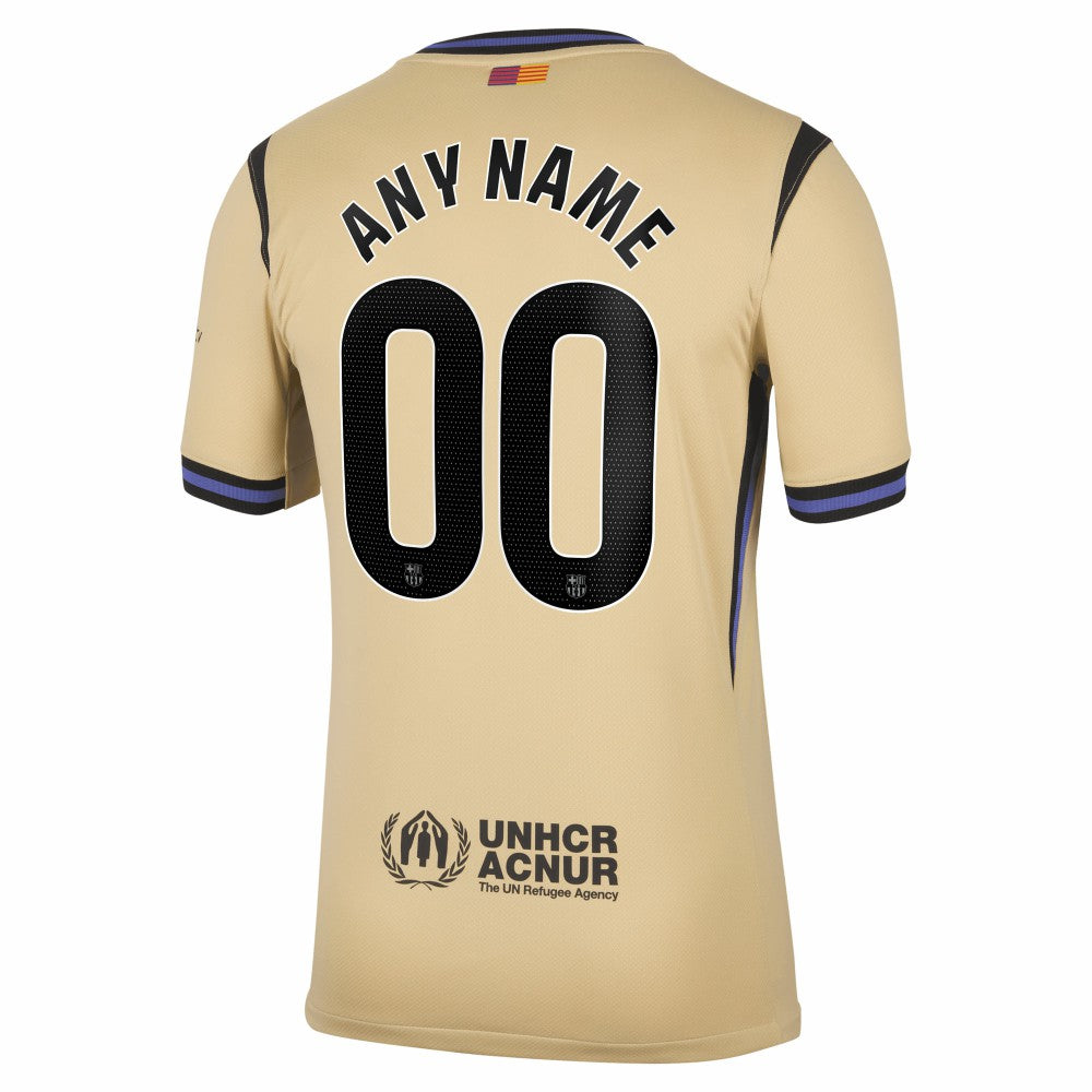 Barcelona 2025/26 Away Stadium Replica Custom Jersey Gold - Nike outlet
