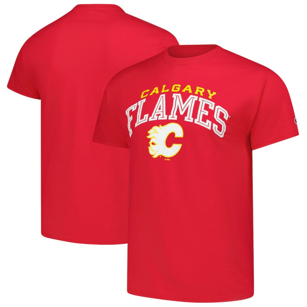 Calgary Flames Champion Primary Logo T-Shirt - Red | US 203133683